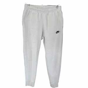 Nike Women’s cream Jogger Sweatpants with Black Swoosh Logo Size S